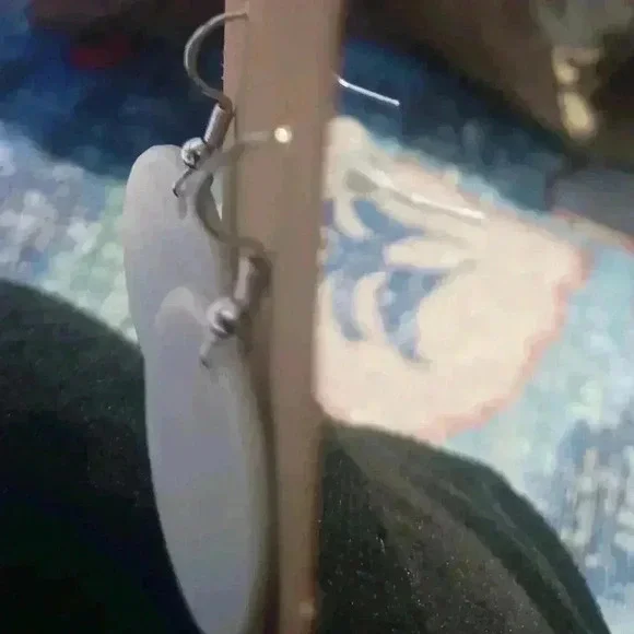 Mother of pearl round 925 earrings - Picture 2 of 2